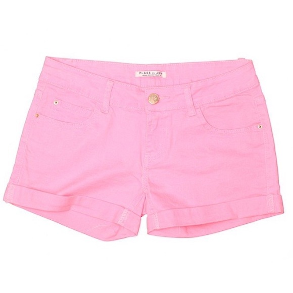 Place Du Jour Pink Denim Shorts Size 40 (E… - Picture 1 of 4